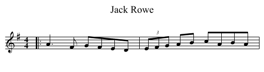 Jack Rowe - staff notation