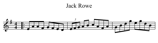 Jack Rowe - staff notation