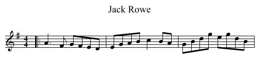 Jack Rowe - staff notation