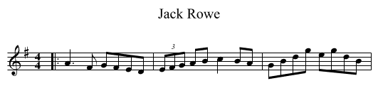 Jack Rowe - staff notation
