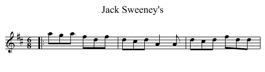 Jack Sweeney's - staff notation