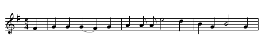 Jack the Sailor - staff notation