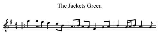 Jackets Green, The  - staff notation