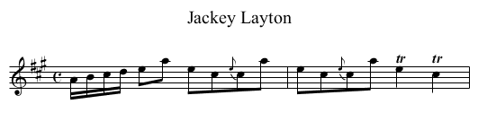 Jackey Layton - staff notation
