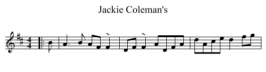 Jackie Coleman's - staff notation