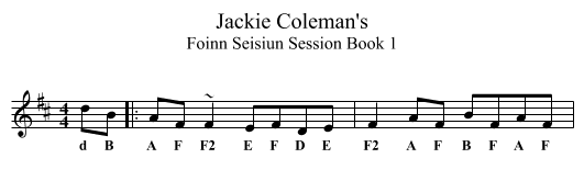 Jackie Coleman's - staff notation