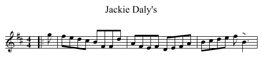 Jackie Daly's - staff notation