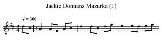 Jackie Donnans Mazurka (1) - staff notation