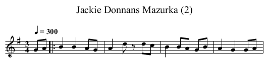 Jackie Donnans Mazurka (2) - staff notation