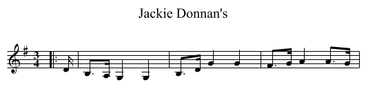 Jackie Donnan's - staff notation