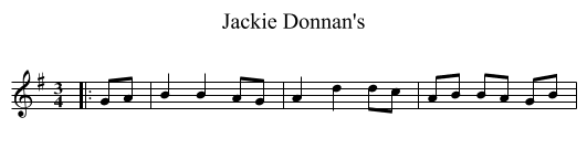 Jackie Donnan's - staff notation