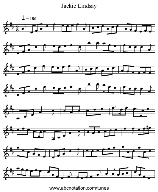 Jackie Lindsay - staff notation