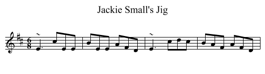 Jackie Small's Jig - staff notation