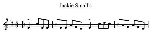 Jackie Small's - staff notation