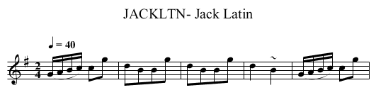 JACKLTN- Jack Latin - staff notation