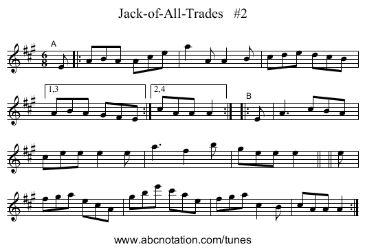 Jack-of-All-Trades   #2 - staff notation