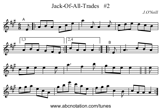 Jack-Of-All-Trades #2 - staff notation