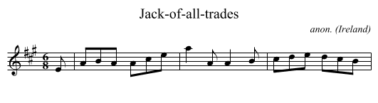 Jack-of-all-trades - staff notation