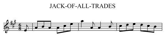 JACK-OF-ALL-TRADES - staff notation