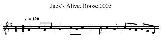 Jack's Alive. Roose.0005 - staff notation