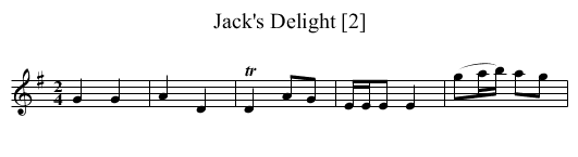 Jack's Delight [2] - staff notation