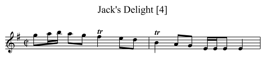 Jack's Delight [4] - staff notation