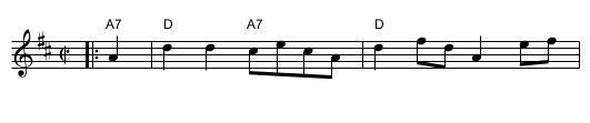 Jack's Delight - staff notation