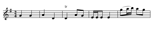 Jack's Delight - staff notation