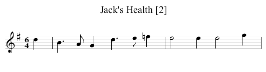 Jack's Health [2] - staff notation