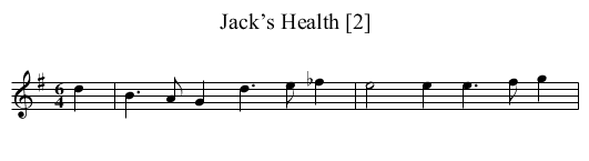 Jack’s Health [2] - staff notation