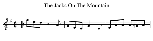 Jacks On The Mountain, The  - staff notation