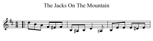 Jacks On The Mountain, The  - staff notation