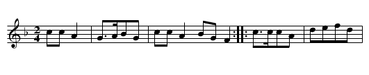Jack's Whim - staff notation
