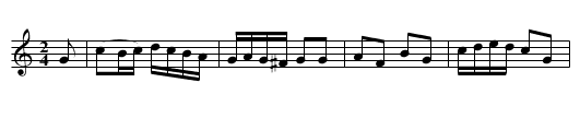 Jackson at New Orleans - staff notation