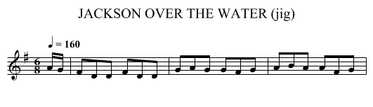 JACKSON OVER THE WATER (jig) - staff notation