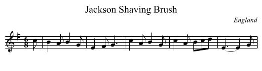 Jackson Shaving Brush - staff notation