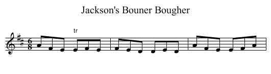 Jackson's Bouner Bougher - staff notation