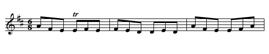 Jackson's Bouner Bougher - staff notation