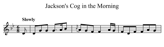 Jackson's Cog in the Morning - staff notation
