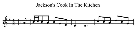 Jackson's Cook In The Kitchen - staff notation