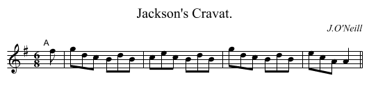 Jackson's Cravat. - staff notation