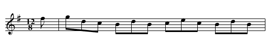 Jackson's Cravat - staff notation