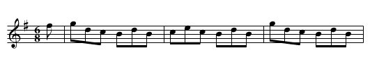 Jackson's Cravat - staff notation