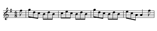 Jackson's Cravat - staff notation