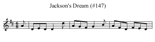 Jackson's Dream (#147) - staff notation