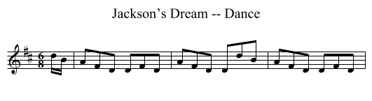 Jackson’s Dream -- Dance - staff notation