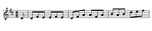 Jackson's Favorite - staff notation