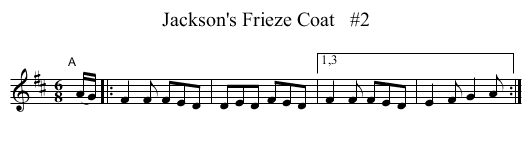Jackson's Frieze Coat   #2 - staff notation
