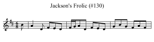 Jackson's Frolic (#130) - staff notation