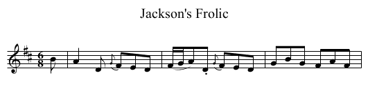 Jackson's Frolic - staff notation